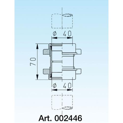 GIUNTO TUBO LISCIO 40 X TUBO LISCIO 40 002446 Foto 2