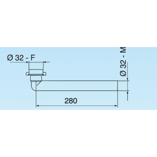 PROLUNGA JOLLY CURVA D.32 X 280 (1 1/4) INN. Foto 2