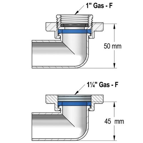 SIFONE SPAZIO BAGNO NT BIANCO D. 32-40 1 1/4 Foto 3