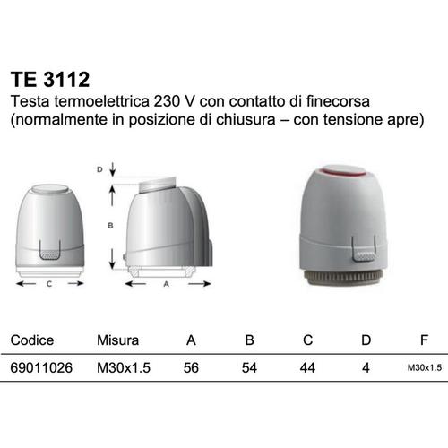 TESTINA TERMOELETTRICA 230V 4 FILI Foto 3