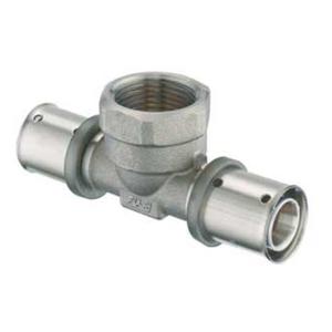 TEE FEMMINA A PRESSARE Ø 16 MM. X 1/2" X Ø 16 MM. PER MULTISTRATO PRESSMASTER