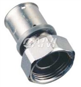 Foto BOCCHETTONE ATTACCO TESTA PIANA PRESSARE Ø 20 MM. X 3/4" FEMMINA PER MULTISTRATO PRESSMASTER