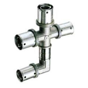 COLLETTORE SANITARIO A PRESSARE A 4 VIE Ø 20 MM. X Ø 20 MM. X Ø 16 MM. X Ø 16 MM. PER MULTISTRATO PRESSMASTER