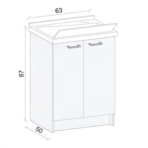 M. LAVATOIO CER. EDILLA 63X50 ASSE LEGNO 147. 450 Foto 2