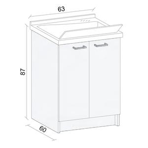 M. LAVATOIO CER. EDILLA 63X60 ASSE LEGNO 147. 460