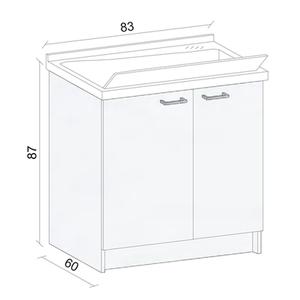 M. LAVATOIO CER. EDILLA 83X60 ASSE LEGNO 147. 470