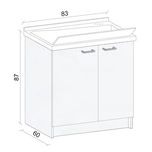 M. LAVATOIO CER. EDILLA 83X60 ASSE LEGNO 147. 470 Foto 1