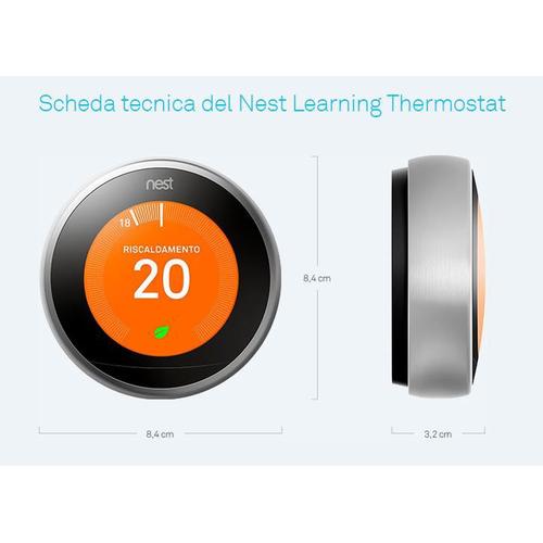 NEST TERMOSTATO 3° GENERAZIONE ACCIAIO Foto 2