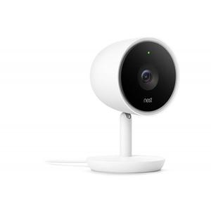 NEST VIDEOCAMERA DI SICUREZZA NEST CAM IQ PERINTERNI DI COLORE BIANCO CON SENSORE 4K HDR VISORE NOTTURNO CON AUTOPARLANTE INTEGRATO