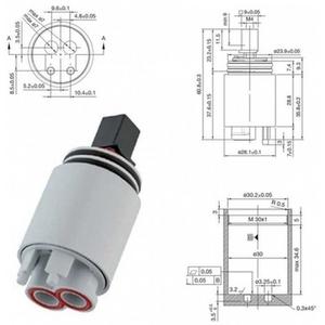 CARTUCCIA DEVIATRICE 28 E ADATTATORE E GHIERA