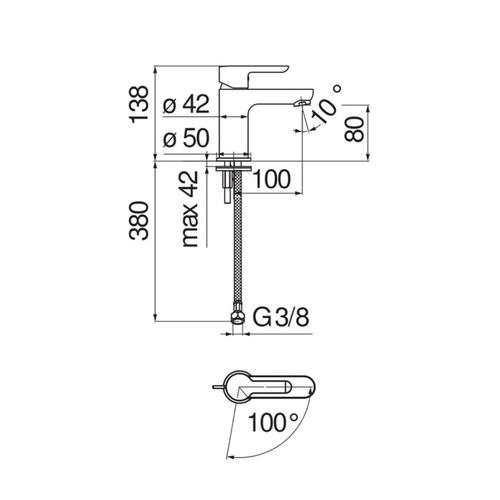 ABC ECO ABH87118/2 MIX LAVABO SENZA PILETTA CR Foto 2