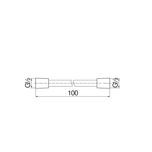 FLESSIBILE CM. 100 CROMO Foto 2