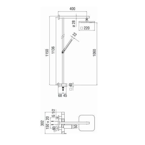 LOOP LP90130 COLONNA DOCCIA CROMO Foto 2