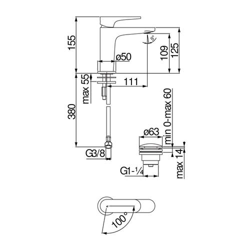 YOYO YOE126118/2 MIX LAVABO RISP. ENER. PUSH CR Foto 2
