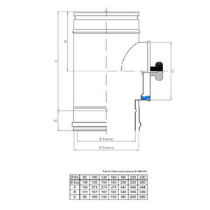 EUROAIR MODULO DI ISPEZIONE DOPPIAPARETE ARIA Ø 160 MM. IN ACCIAIO INOX