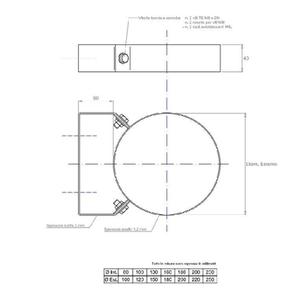 EUROAIR STAFFA A MURO Ø 80 MM. IN ACCIAIO INOX