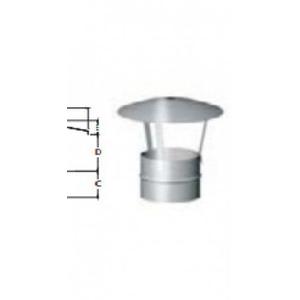 EUROSTAR CAPPELLO CINESE MONOPARETE Ø 80 MM. IN ACCIAIO INOX