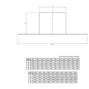 EUROSTAR FALDALE PIANO MONOPARETE Ø 160 MM. IN ACCIAIO INOX