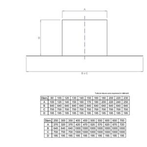 EUROSTAR FALDALE PIANO MONOPARETE Ø 220 MM. IN ACCIAIO INOX