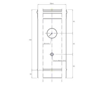 EUROSTAR MODULO PRELIEVO FUMI E TEMPERATURA MONOPARETE Ø 200 MM. IN ACCIAIO INOX