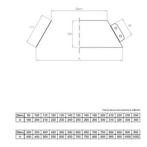 EUROSTAR SCOSSALINA MONOPARETE Ø 130 MM. IN ACCIAIO INOX