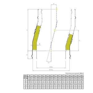 EUROSTAR25 CURVA FUMO 15° DOPPIAPARETE Ø 250 MM. IN ACCIAIO INOX CON INTERCAPIEDINE IN LANA DI ROCCIA