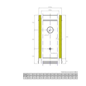 EUROSTAR25 MODULO PRELIEVO FUMI E TEMPERATURA DOPPIAPARETE Ø 200 MM. IN ACCIAIO INOX CON  INTERCAPEDINE IN LANA DI ROCCIA