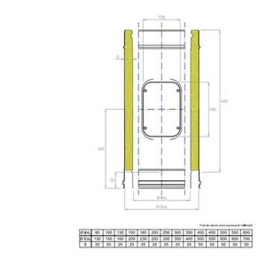 EUROSTAR25 MODULO RACCOLTA INCOMBUSTI DOPPIAPARETE Ø 150 MM. IN ACCIAIO INOX CON INTERCAPEDINE IN LANA DI ROCCIA