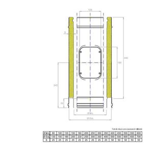 EUROSTAR25 MODULO RACCOLTA INCOMBUSTI DOPPIAPARETE Ø 300 MM. IN ACCIAIO INOX CON INTERCAPEDINE IN LANA DI ROCCIA