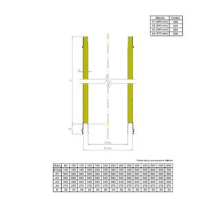 EUROSTAR25 TUBO FUMO DOPPIAPARETE IN ACCIAIO INOX CON INTERCAPIEDINE IN LANA DI ROCCIA - H.500 - Ø 150 MM.