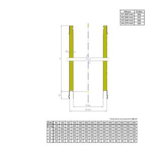 EUROSTAR25 TUBO FUMO DOPPIAPARETE IN ACCIAIO INOX CON INTERCAPIEDINE IN LANA DI ROCCIA - H.700 - Ø 150 MM.