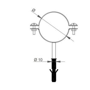 NERINO COLLARE CON TASSELLO Ø 80 MM. IN ACCIAIO CARBONIO VERNICIATO NERO 12/10 (PER PELLET)