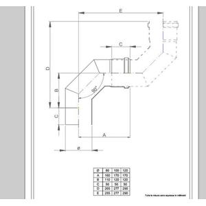 NERINO CURVA FUMO 90° Ø 120 MM. IN ACCIAIO CARBONIO VERNICIATO NERO 12/10 (PER PELLET)