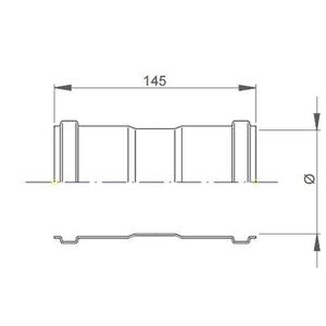 NERINO DOPPIO BICCHIERE FEMMINA/FEMMINA Ø 100 MM. IN ACCIAIO CARBONIO VERNICIATO NERO 12/10 (PER PELLET)