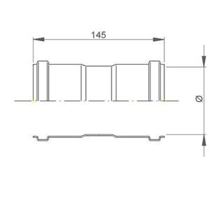 NERINO DOPPIO BICCHIERE FEMMINA/FEMMINA Ø 80 MM. IN ACCIAIO CARBONIO VERNICIATO NERO 12/10 (PER PELLET)