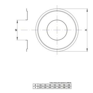NERONE ROSONE ROTONDO Ø 120 MM. IN ACCIAIO CARBONIO VERNICIATO NERO