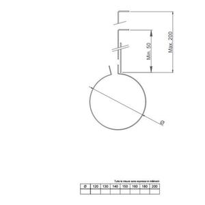 NERONE TUBO FUMO H.250 - Ø 160 MM. IN ACCIAIO CARBONIO VERNICIATO NERO PER ALTA TEMPERATURA (LEGNO, CARBONE, TORBA)