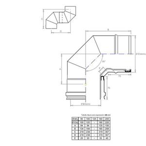 PLASTIKAIR OUT CURVA FUMO 90° DOPPIAPARETE - INTERNO IN PPS Ø 100 MM. / ESTERNO INOX Ø 120 MM. PER CALDAIE A CONDENSAZIONE