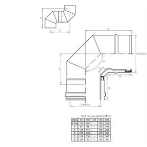 PLASTIKAIR OUT CURVA FUMO 90° DOPPIAPARETE - INTERNO IN PPS Ø 80 MM. / ESTERNO INOX Ø 100 MM. PER CALDAIE A CONDENSAZIONE