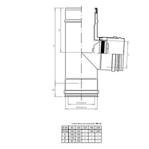 PLASTIKAIR OUT MODULO DI ISPEZIONE DOPPIAPARETE - INTERNO IN PPS Ø 80 MM. / ESTERNO INOX Ø 100 MM. PER CALDAIE A CONDENSAZIONE