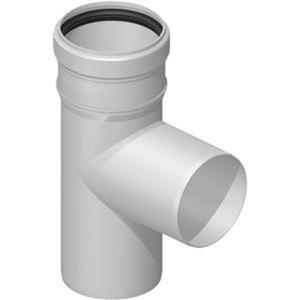 PLASTIKO RACCORDO T 90° MONOPARETE Ø 125 MM. IN PPS BIANCO PER CALDAIE A CONDENSAZIONE