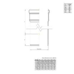 PLASTIKO TUBO FUMO MONOPARETE H.2000 - Ø 200 MM. IN PPS BIANCO PER CALDAIE A CONDENSAZIONE