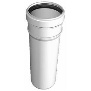 PLASTIKO TUBO FUMO MONOPARETE H.2000 - Ø 100 MM. IN PPS BIANCO PER CALDAIE A CONDENSAZIONE