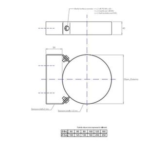 PLASTIKOAX STAFFA A MURO Ø 80 DOPPIAPARETE REGOLABILE DA 50 MM. A 80 MM. IN ACCIAIO INOX