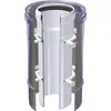 Plastikoax tubo fumo doppiaparete h.1000 - interno in pps &#216; 125 mm. / esterno inox &#216; 200 mm. per caldaie a condensazione POLYMAXACCIAI - DK060125000