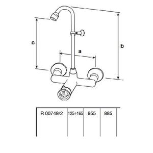 R 00749/2 KIT DOCCIA A TEMPO CON SOFFIONE