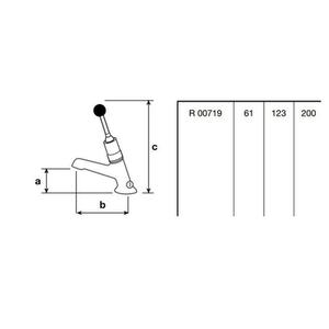 R00719 MISCELATORE LAVABO A LEVA