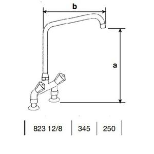 GRUPPO LAVELLO BIFORO 823-12/8 GRANDI CUCINE