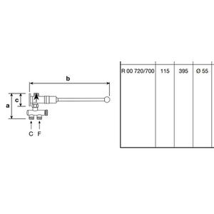 R 720/700 RUBINETTO COM. GINOCCHIO CON PREMISC.