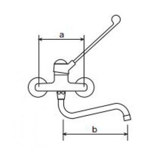 846 09 MONOCOMANDO XLAVELLO PARETE CLASSIC MM. 240